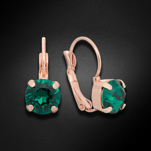 Серьги "Krāšņums II (Emerald)" с кристаллами Swarovski™